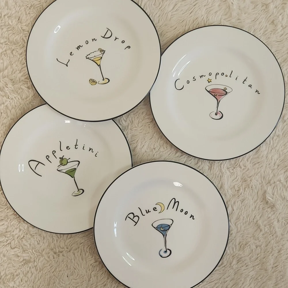 Pottery Barn Martini Dessert Plates